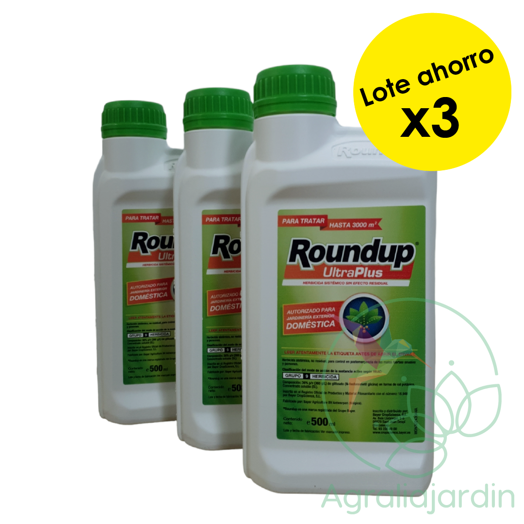 lote ahorro 3 herbicida roundup 500 Agralia