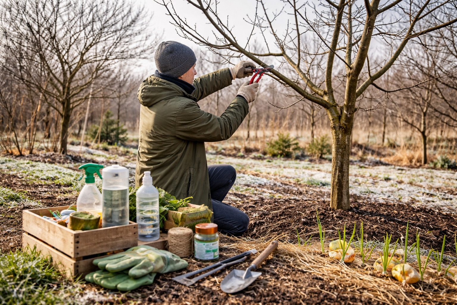 invierno en el jardín